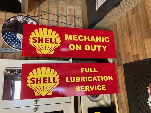 Large retro shell signs - retro,