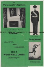 The Worcestershire Regiment Printed Promotional Military Recruiting Leaflet 1957