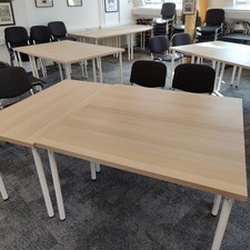 Used IKEA Lagkapten white stained oak effect desk, 120x60x74cm with 4 Adils Legs