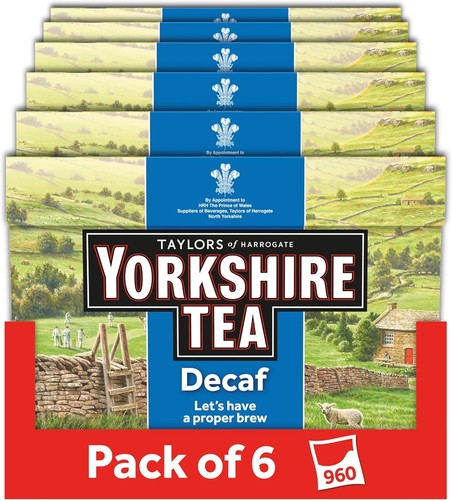 Yorkshire tea decaf boxes - tea,