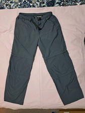 Rohan Men's Double Convertible Grey Trousers - Size Medium (31-34")