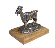 Vintage Small Silver 800 Miniature Goat Figurine Statue
