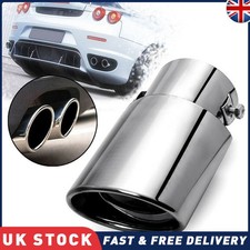 Car Exhaust Pipe Tip Rear Tail Throat Muffler Stainless Steel Round Accessories