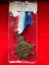 Great War 1914 Star medal to