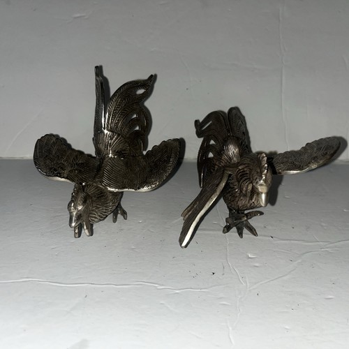 Antique silverplate fighting - silverplate,