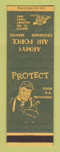Matchbook cover army air - cover, &