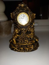 Windsor Quartz Mantel Clock Ornate With Cherubs And Floral Motifs