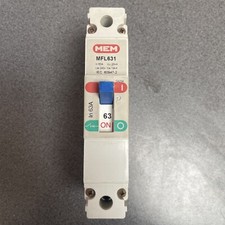MEM 63 AMP 25kA MCCB MFL631 63A MFL Eaton Distribution Board Single Phase MCB