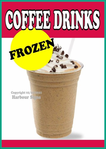Frozen coffee decal choose - frozen, (choose