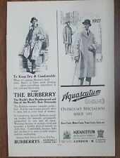 1927 Blue Funnel Line Cruise Advert + Burberry & Aquascutum Advert