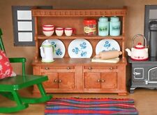 Sylvanian Welsh Dresser cabinet cupboard. Kitchen vintage Tomy Calico Critters
