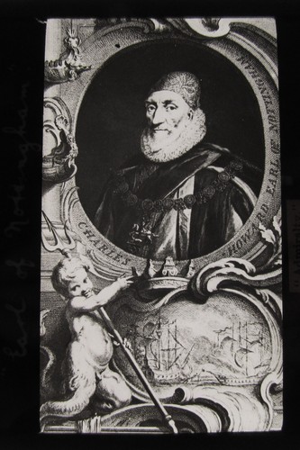 Glass magic lantern slide - slide, earl