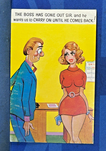 Comic postcard 1960s saucy - comic,