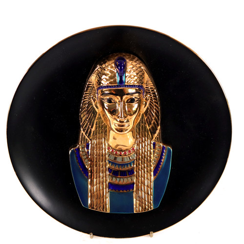 Egyptian cleopatra gold plate - egyptian,