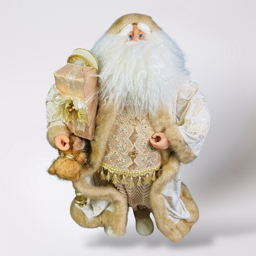 Champagne gold santa - champagne, claus