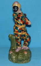 Black Face Harlequin Figurine - Jester, Clown Figure **FREE P&P**