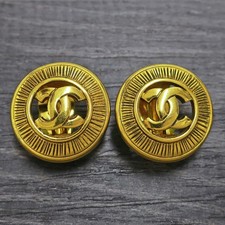CHANEL Gold Plated CC Logos