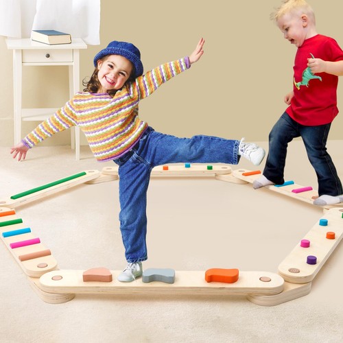 Wooden balance beam set - balance,