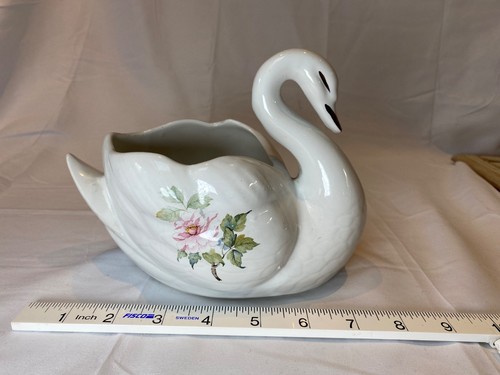 Vintage ceramic swan - vintage, planter