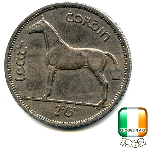 Irish 1962 half crown 2s6d - 1962,