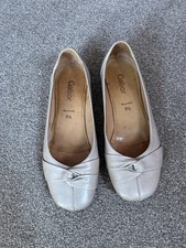 Gabor Ladies  Pale Tan / Nude Flat Slip On Shoes Size UK 5.5 VGC