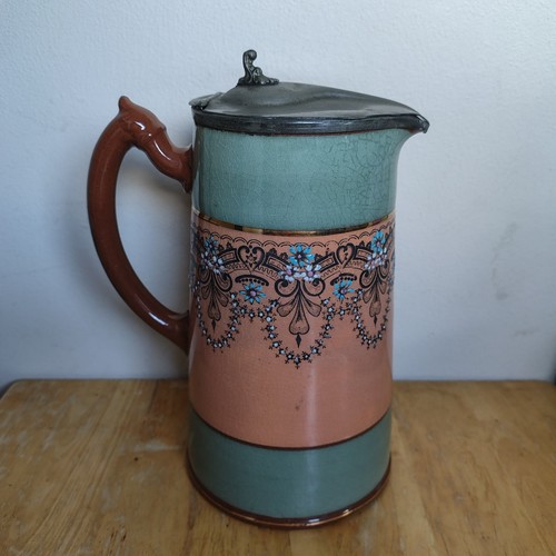 Lidded glazed pottery - pottery, art