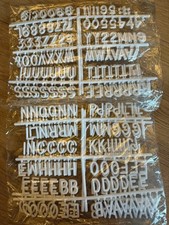 Whole Set Of White Plastic Letters For Felt Letterboard 1 Inch