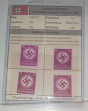 Original Nazi Stamps WW2 1934