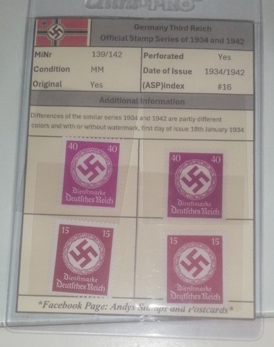 Original nazi stamps - nazi, ww2