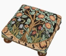 Vintage William Morris Orange Tree Tapestry Footstool 