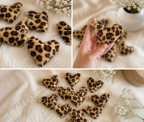 Leopard print keychain - leopard,