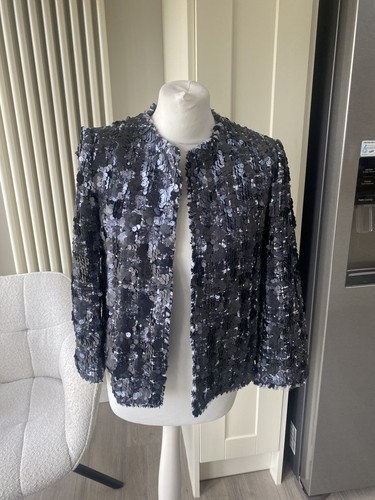 Zara silver gunmetal sequin - silver,