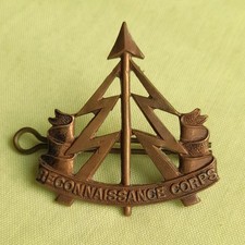 BRASS RECONNAISSANCE CORPS CAP BADGE - C992