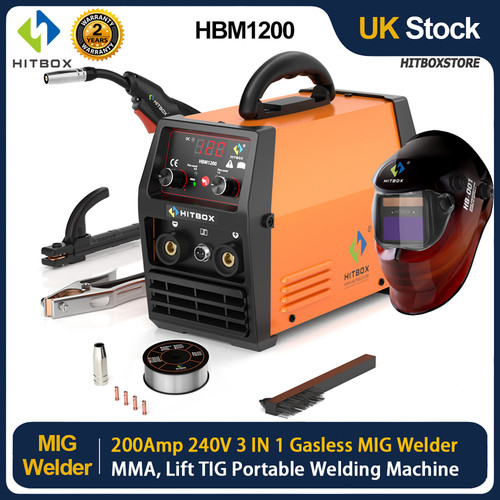 Hitbox flux mig welder 200amp - hitbox,