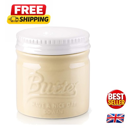 Porcelain butter crock with - crock,