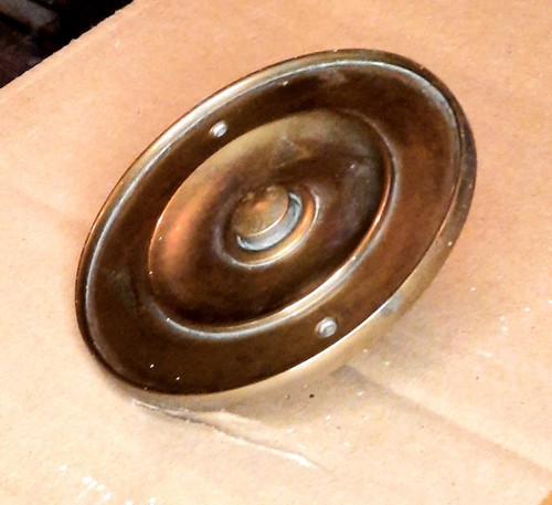 Vintage brass bell push