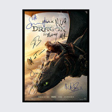 HOW TO TRAIN YOUR DRAGON 2025 SIGNED AUTOGRAPH POSTER PRINT A5 A4 A3