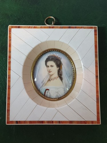Antique miniature portrait - antique,