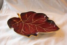 Carlton Ware Large Rouge Royale - Leaf Plate - 10 inch(25cm) by 9 inch(23cm)
