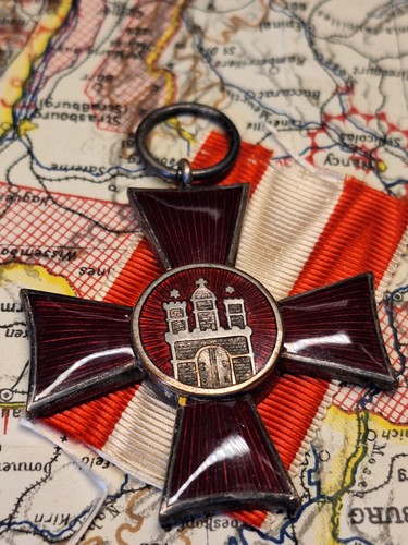 Hanseatic cross hamburg enamel - hanseatic,