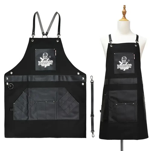 Barber apron denim - barber, apron,