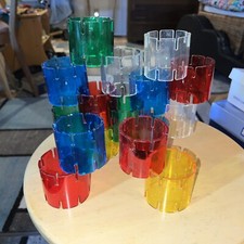 Vintage Playplax Rings Building Toy Set of 20 missing 4 well loved  