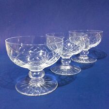 Crystal Glass  3 x Hand Cut