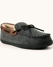 Men Memory Foam Moccasin Slippers –Cozy House Shoes with Non-Slip Rubber Sole- 7