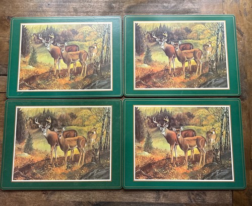Vintage cork placemats - , deer