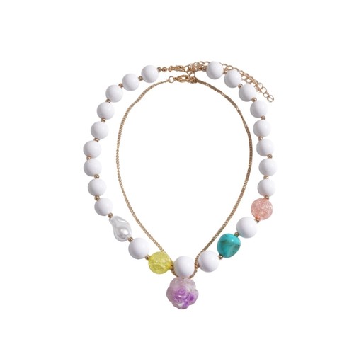 Beaded flower pendant - beaded,