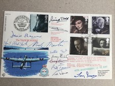 1985 RFDC DAMBUSTERS FDC with Full Set Of Films Stamps Signed Richard Todd +