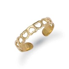 9ct Gold Toe Ring Heart Toe Ring 9ct Yellow gold Solid Gold Easy Fit Toe Ring