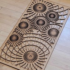 Geometric Circle Decorative Screen Radiator Cabinet Laser Panel 2FTx4FT 6mm 0143