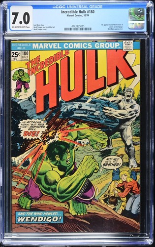 Incredible hulk 180 cgc - cgc, fn/vf